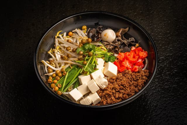 豆花干拌米线 (小辣) Yunnan Tofu Dry Mixian (Mild Spicy)